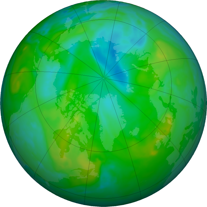 Arctic ozone map for 29 July 2021